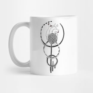 Heart with flower of life Mug